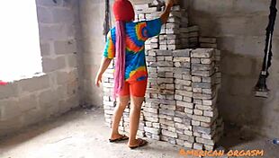 My friend and I ruined my stepmom's pussy outdoors in the bricks.