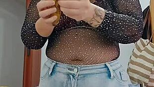 Doing a live stream with shorts stuffed in the ass