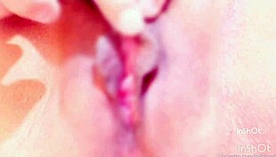 Clit masturbation session with intense focus on that sensitive spot.