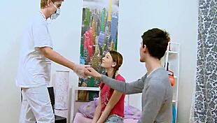 Innocent honey gets her pussy pounded till sore by 2 hunks