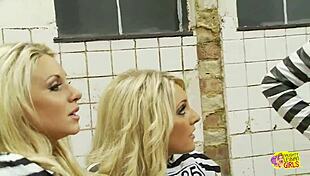 Sexy prison guard shares intense lesbian passion with horny inmate