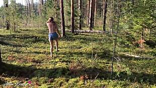 stranger fucks her mouth and pussy in public park