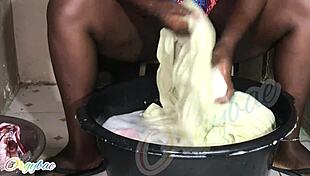 Weekend laundry as a housewife