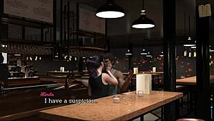 leap of faith with big ass brunette in erotic game