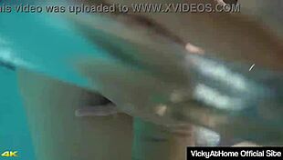 Bikini cougars vicky vette and rachel storms scissoring at the pool