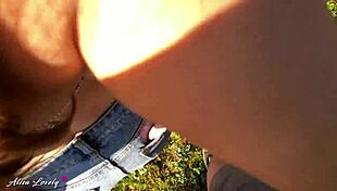 stranger fucks her mouth and pussy in public park