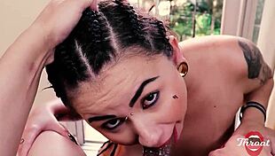 essa pawg deepthroats hairy pussy in pov