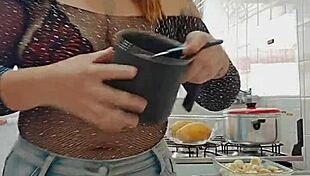 Doing a live stream with shorts stuffed in the ass