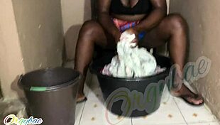 Weekend laundry as a housewife