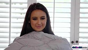 busty stepmom joins stepteen and her girlfriend in fun