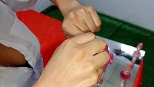 sexology classes with a dirty latina exploring homemade fetishes and flashing in interviews