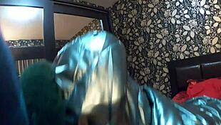 stepmom feels overwhelming pleasure from face-fucking, cum on jacket