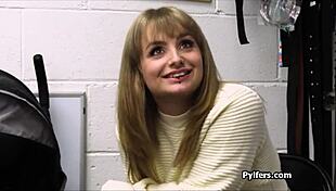 Big dick for dildo stealing hottie in the back office