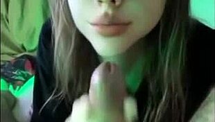 Girl Sucks Dick On Snapchat, Teasing With Handjob And Facial Cumshot In Forest.