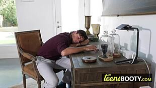 Sarah Wakes Horny Master, Sucks And Takes His Big Cock Doggystyle