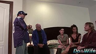 lesbian watches her wife get fucked by a porn stud