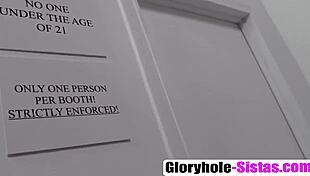 I watch Anya Ivy at the gloryhole sucking cock