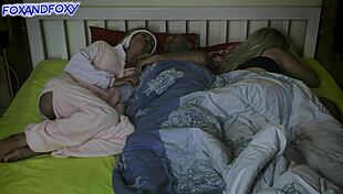 Stepfather Fucks Stepdaughter and Creampies Her Beside His Wife