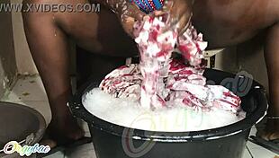 Weekend laundry as a housewife