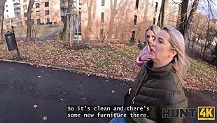 hunt4k lesbian fucked her new landlord