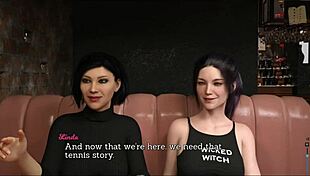 leap of faith with big ass brunette in erotic game