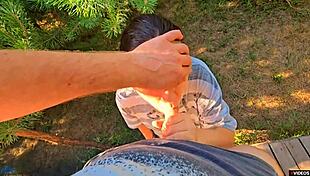 Horny Stepsister Rubs Panties, Achieves Powerful Cumshot