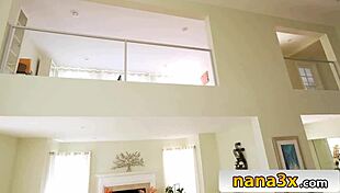 Ultra-horny stepnana puts her giant boobs and seductive skills to good use teasing young cock