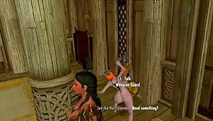 big booty red head in skyrim with huge tits