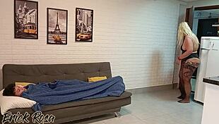 drunk stepmom forces secret fucking without dad knowing