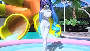 Hatsune Miku Dancing Naked in Dear Cocoa!