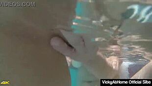 Bikini cougars vicky vette and rachel storms scissoring at the pool