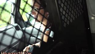 Watch the hitchhiking TEEN get FUCKED outdoors!