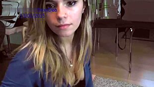 blonde teen 18+ rides dildo so well