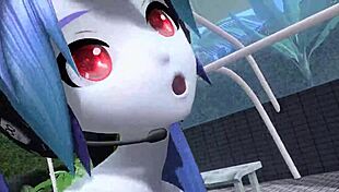 Hatsune Miku Dancing Naked in Dear Cocoa!