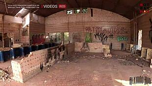 I found an abandoned construction on the road and took a hot girl with dreadlocks to fuck her right there complete in red