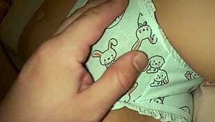 Petite teen watches jerk off show intensely