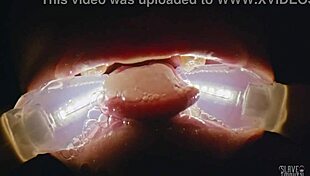 deranged filth loving girl rebel rhyder gets frozen cum bukkake - filmed with probe lens