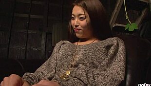 Why does slutty Japanese Ayaka Minamino crave cum filling her pussy in ripped jeans?