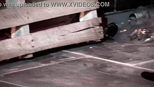 Lisa Rose Takes Double Penetration In The Alley