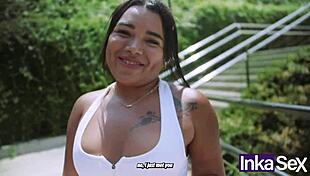 Andrea Andrade Busty Teen From Peruvian Jungle Caught By Fake Trainer