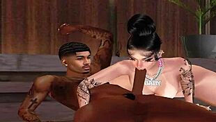 Girl Blowing Off Merxyrs On Imvu, Showing Her Big Black Cock Skills
