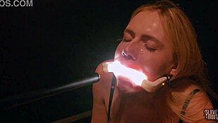 deranged filth loving girl rebel rhyder gets frozen cum bukkake - filmed with probe lens