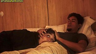 mi hermanastra se atraganta con mi pene despues de ver una pelicula parte 1, deepthroat and facial.