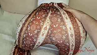 Taking Advantage Of Step-Mom Stuck In Tight Leggings