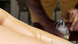 busty milf takes big black dick in hardcore interracial