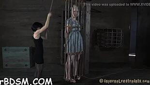 Wild Bounding Of Babes Sexy Jugs. Intense bdsm fetish with bound slaves and masturbation toys.