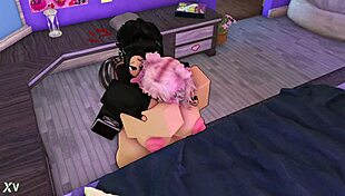 Futanari Mounts and Throatfucks Horny Slut