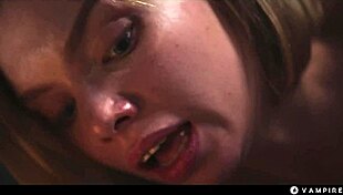 Cute Blonde Ashby Mesmerized Into Intense Lesbian Sex Slave By Brunette Vampire