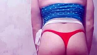 Carolcross twerks seductively in thong lingerie