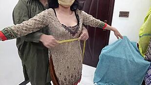 Pakistani Beautiful Girl at Tailor Shop